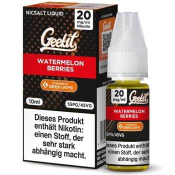 Geekit Watermelon Berries NicSalt Liquid