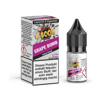 Grape Bomb 10ml Liquid by K-Boom 10ml / 3mg