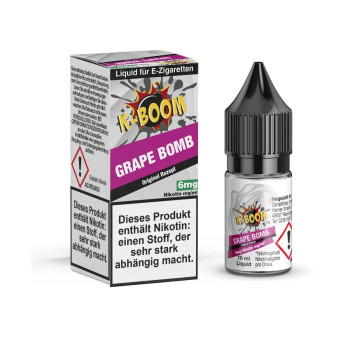 Grape Bomb 10ml Liquid by K-Boom 6mg / 10ml