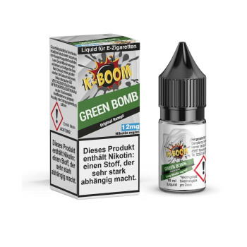 Green Bomb 10ml Liquid by K-Boom 12mg / 10ml