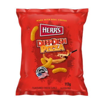 Herr's Deep Dish Pizza Cheese Curls Flips Chips 113g