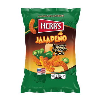 Herr's Jalapeno Cheese Curls Flips Chips 198g