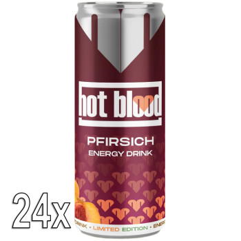 Hot Blood Pfirsich Energy Drink 24x 250ml