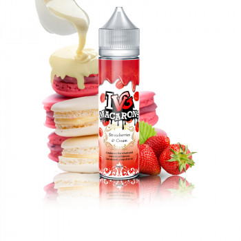 Strawberry & Cream (50ml) Plus e Liquid by I VG Macarons