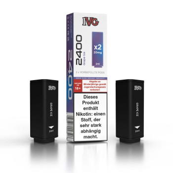 IVG 2400 4-Pod - Grape Ice - Liquid Prefilled Pod - 2er Pack (4 ml)