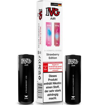 IVG Air – Strawberry Edition – Prefilled Pod 2er Pack 2ml 20mg