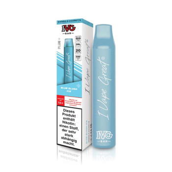 IVG Bar E-Zigarette 20mg 800 Züge 500mAh NicSalt Blue Slush Ice