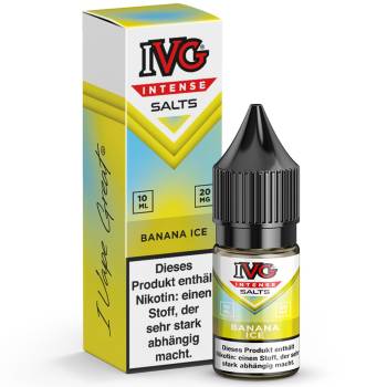 IVG Intense Banana Ice NicSalt Liquid 10ml / 20mg IVG Intense Banana Ice NicSalt Liquid 10ml / 20mg