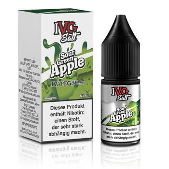 IVG Sour Green Apple NicSalt Liquid 10ml / 10mg