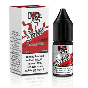 IVG Strawberry Sensation NicSalt Liquid 10ml / 10mg