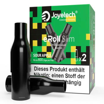 Joyetech eRoll Slim - Sour Apple - Prefilled Pods 2er Pack - 2ml 20mg NicSalt