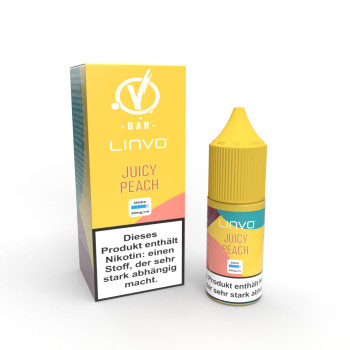 Juicy Peach NicSalt Liquid by Linvo