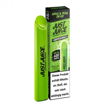 Just Juice E-Zigarette 20mg 600 Züge 500mAh NicSalt Apple & Pear On Ice