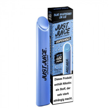 Just Juice E-Zigarette 20mg 600 Züge 500mAh NicSalt Blue Raspberry On Ice