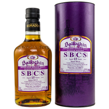 Edradour Ballechin 15 Jahre SBCS Batch 2022/#1 Single Malt Scotch Whisky 58,9% Vol. 500ml