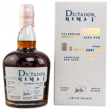 Dictador Rima I American Oak cask Vintage 2001 Rum 44% Vol. 700ml