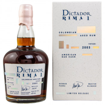 Dictador Rima I American Oak cask Vintage 2003 Rum 43% Vol. 700ml