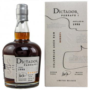 Dictador Párrafo I Borbón Vintage 1998 Rum 41% Vol. 700ml