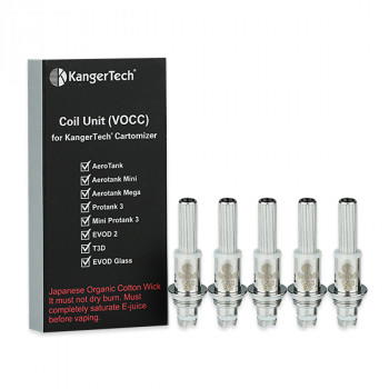 Kangertech VOCC Verdampferköpfe 5er Pack Coil Unit Köpfe V3 Coils 0,8Ohm