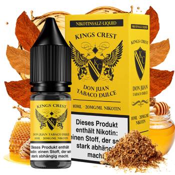 Kings Crest Don Juan Tabaco Dulce NicSalt Liquid 10ml / 20mg