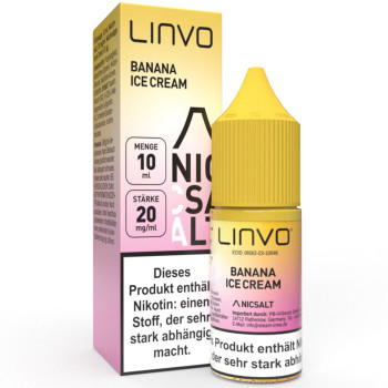 Banana Ice Cream NicSalt Liquid by Linvo 10ml / 20mg