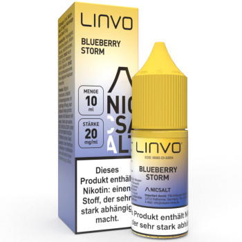 Blueberry Storm NicSalt Liquid by Linvo 10ml / 20mg