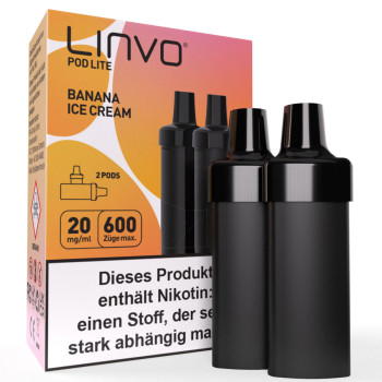 Linvo Pod Lite - Banana Ice Cream - Prefilled Pods 2er Pack - 2ml 20mg NicSalt