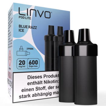 Linvo Pod Lite - Blue Razz Ice - Prefilled Pods 2er Pack - 2ml 20mg NicSalt