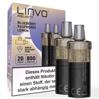 Linvo Pod Lite Plus – Blueberry Raspberry Lemon – Prefilled Pod 2er Pack 2ml 20mg