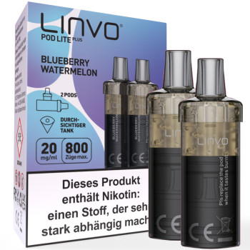 Linvo Pod Lite Plus - Blueberry Watermelon - Prefilled Pods 2er Pack - 2ml 20mg NicSalt