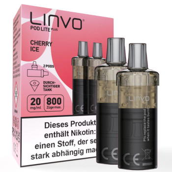 Linvo Pod Lite Plus - Cherry Ice - Prefilled Pods 2er Pack - 2ml 20mg NicSalt