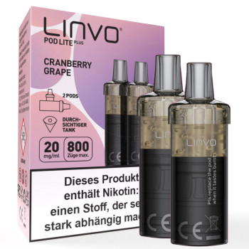 Linvo Pod Lite Plus – Cranberry Grape – Prefilled Pod 2er Pack 2ml 20mg