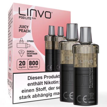 Linvo Pod Lite Plus - Peach - Prefilled Pods 2er Pack - 2ml 20mg NicSalt