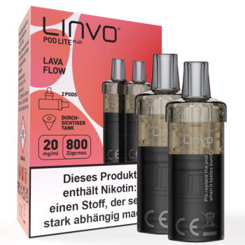 Linvo Pod Lite Plus – Lava Flow – Prefilled Pod 2er Pack 2ml 20mg