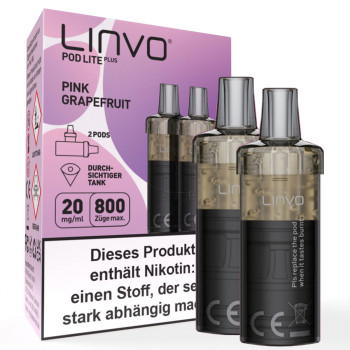 Linvo Pod Lite Plus – Pink Grapefruit – Prefilled Pod 2er Pack 2ml 20mg