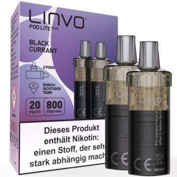 Linvo Pod Lite Plus – Blackcurrant – Prefilled Pod 2er Pack 2ml 20mg