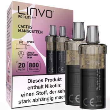 Linvo Pod Lite Plus – Cactus Mangosteen – Prefilled Pod 2er Pack 2ml 20mg