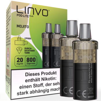 Linvo Pod Lite Plus – Mojito – Prefilled Pod 2er Pack 2ml 20mg