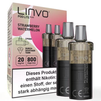 Linvo Pod Lite Plus - Strawberry Watermelon - Prefilled Pods 2er Pack - 2ml 20mg NicSalt
