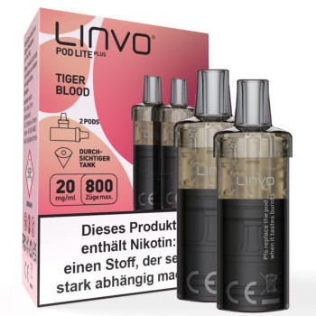 Linvo Pod Lite Plus – Tiger Blood – Prefilled Pod 2er Pack 2ml 20mg