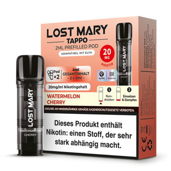 Lost Mary Tappo - Watermelon Cherry -  Prefilled Pods 2er Pack - 2ml 20mg NicSalt