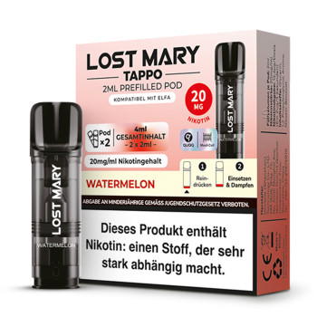 Lost Mary Tappo - Watermelon -  Prefilled Pods 2er Pack - 2ml 20mg NicSalt