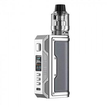 Lost Vape Thelema Quest 200W 5,0ml TC Kit inkl. UB Pro Sub Ohm Pod Tank Silber-Leder