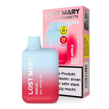 Lost Mary E-Zigarette 20mg 600 Züge 360mAh NicSalt Red Apple Ice