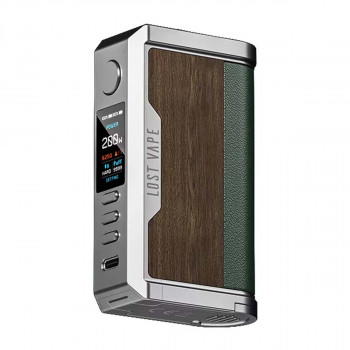 Lost Vape Centaurus Q200 200W Mod Akkuträger Silver Teak Wood