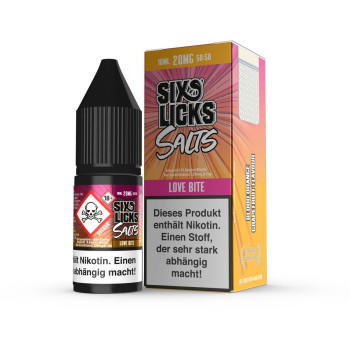 Love Bite 10ml NicSalt by Six Licks 10ml / 20mg