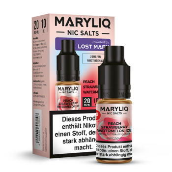 Maryliq Peach Strawberry Watermelon Ice NicSalt Liquid 10ml / 10mg