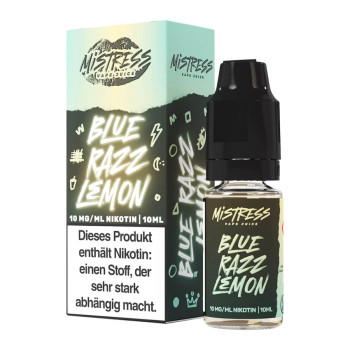 Blue Razz Lemon NicSalt Liquid by Mistress Vape Juice 10ml / 20mg