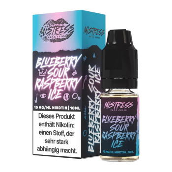 Blueberry Sour Raspberry Ice NicSalt Liquid by Mistress Vape Juice 10ml / 10mg