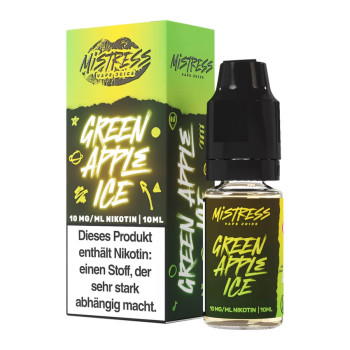 Green Apple Ice NicSalt Liquid by Mistress Vape Juice 10ml / 10mg